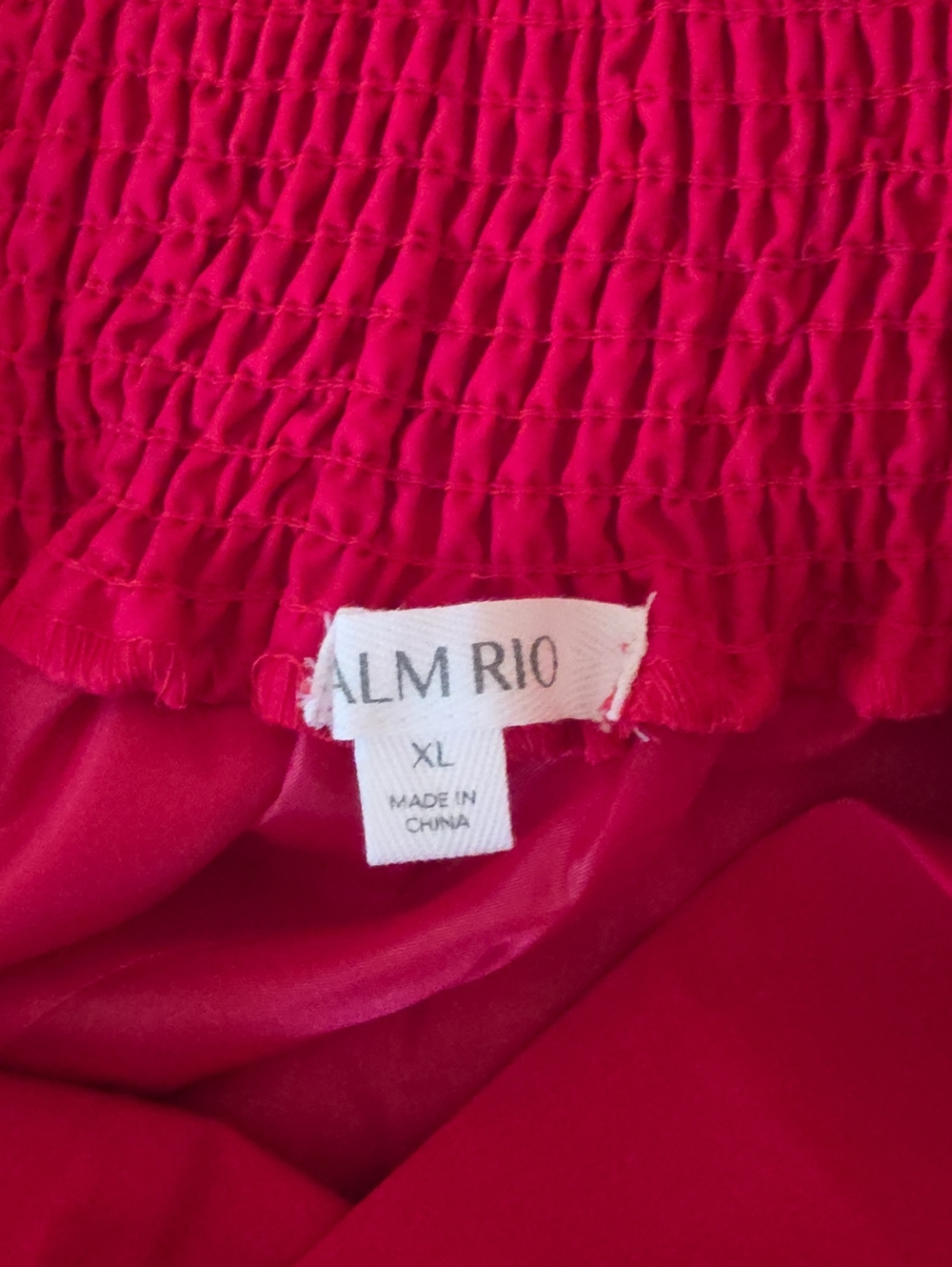Palm Rio Bright Red Gathered Midi Skirt Brand New - Picture 7 of 9